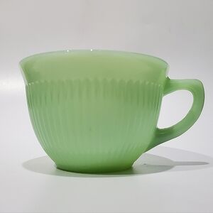 "Jane Ray Jade Ite" 8oz Green Jadeite Fire King Cup Only